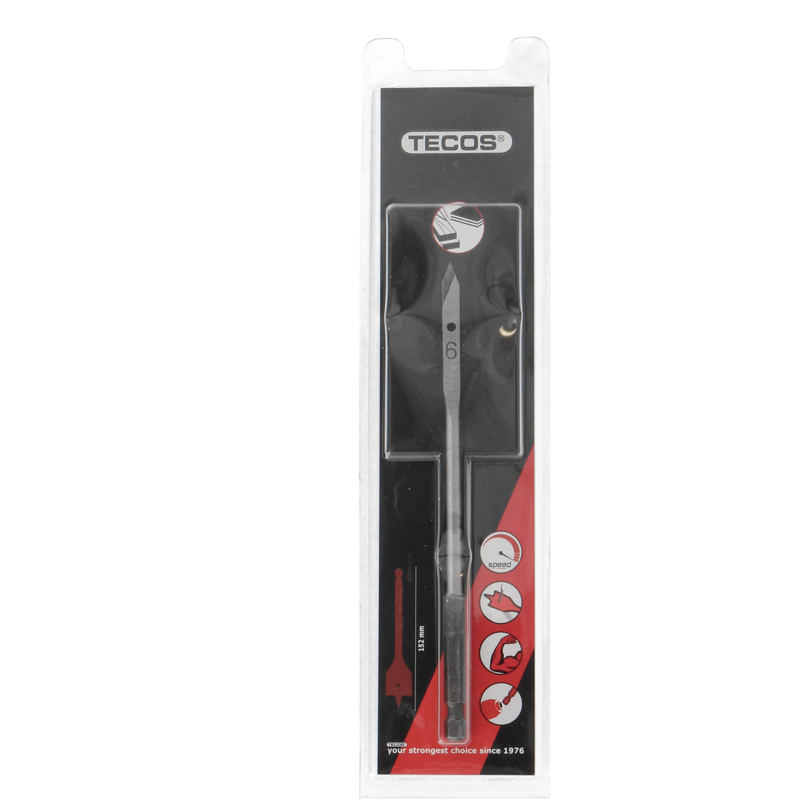 Flatborr 6x152mm