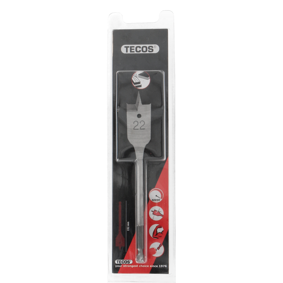 Flatborr 22x152mm