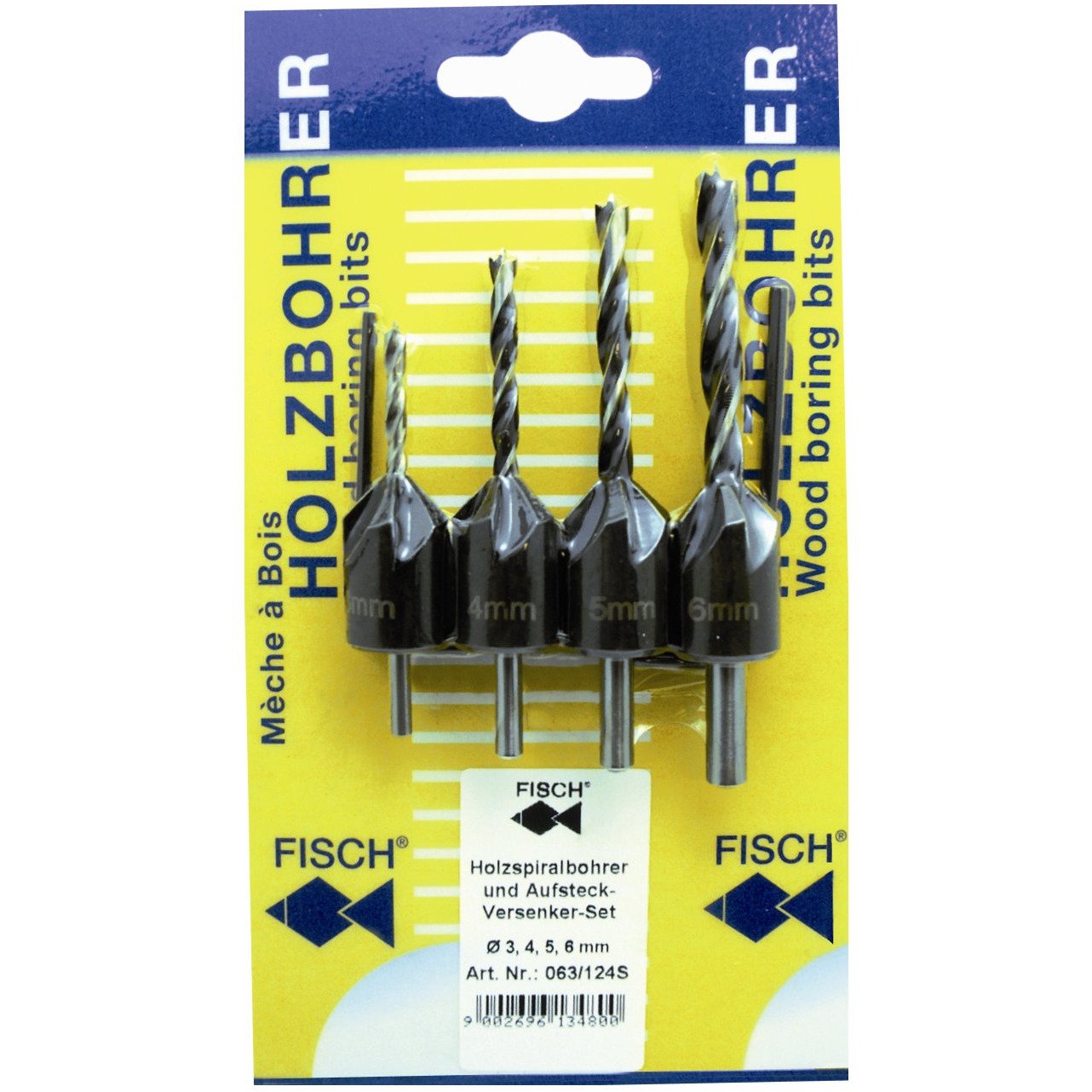 Träförsänkarset med borr 3-6mm