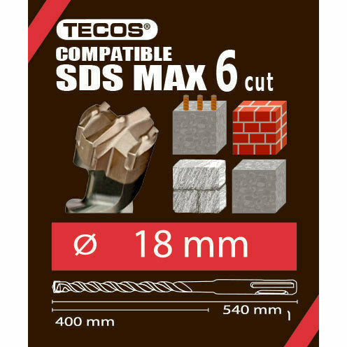 Hammarborr - SDS Plus Max, 55 × 990 mm, 6-Skär (kopi)