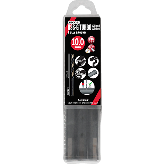 HSS Turbo-G borr - 10,5 × 133 mm - 5 st.