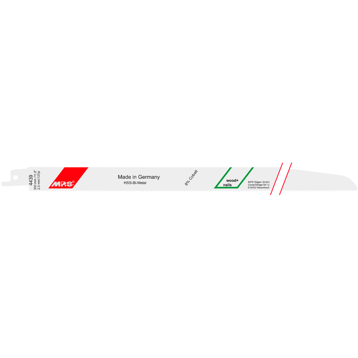 Tigersågsblad 4439 5 st., 300 mm Bimetall 13 tpi