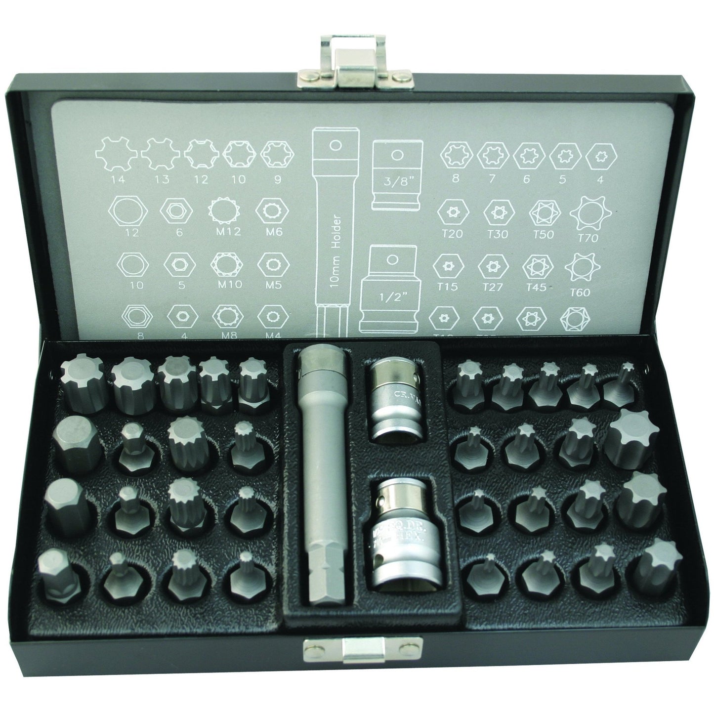 T-7047 Bitssats 3/8"+1/2" 37 delar