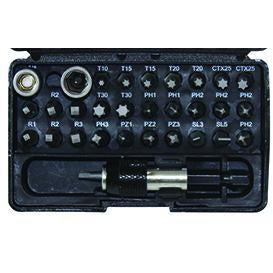 Bitsset - ventilation 31 delar svart