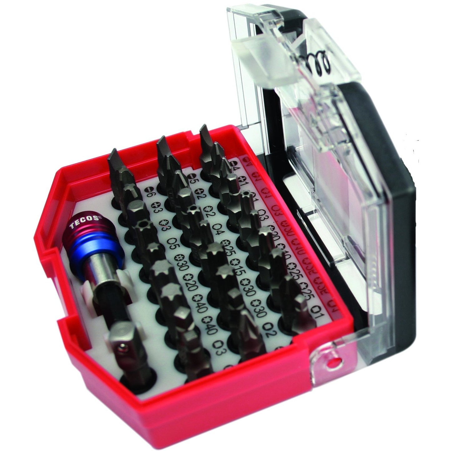 Bitsset 32 delar "beltbits" röd 12stk/display