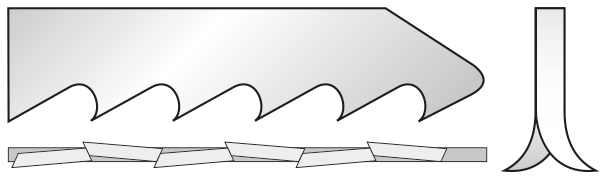 Sticksågsblad 3406 5 st., 100 mm CrV 8 tpi