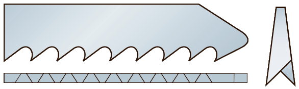 Sticksågsblad 3460 5 st., 100 mm CrV 17 tpi