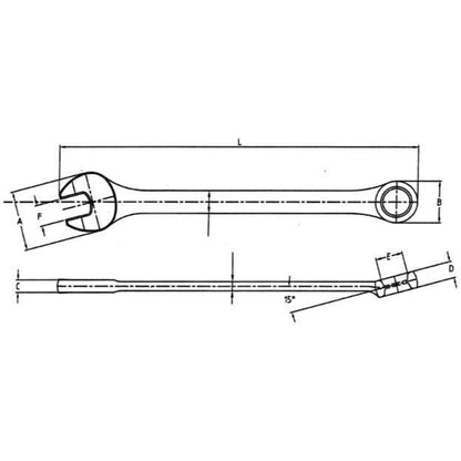 U-ringnyckel 13/16"x L259mm