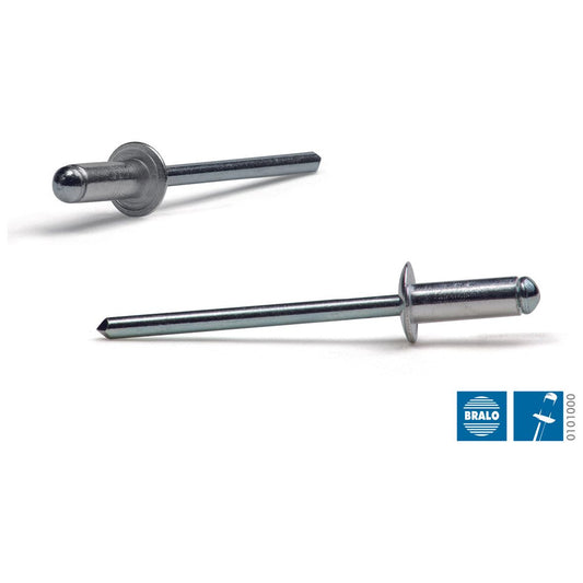 Blindnit 3,2 x8mm Alu/Stålstk.