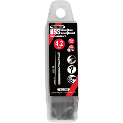 HSS borr Pro Bright - 4,2 × 75 mm - 10 st.