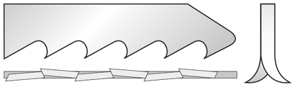 Sticksågsblad 3105 5 st., 100 mm CrV 6 tpi