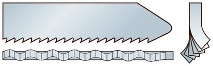 Sticksågsblad 3108L 5st., 132mm CrV 12tpi